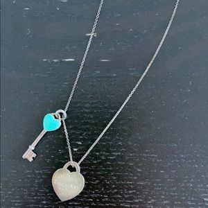 Please return to Tiffany heart necklace with key